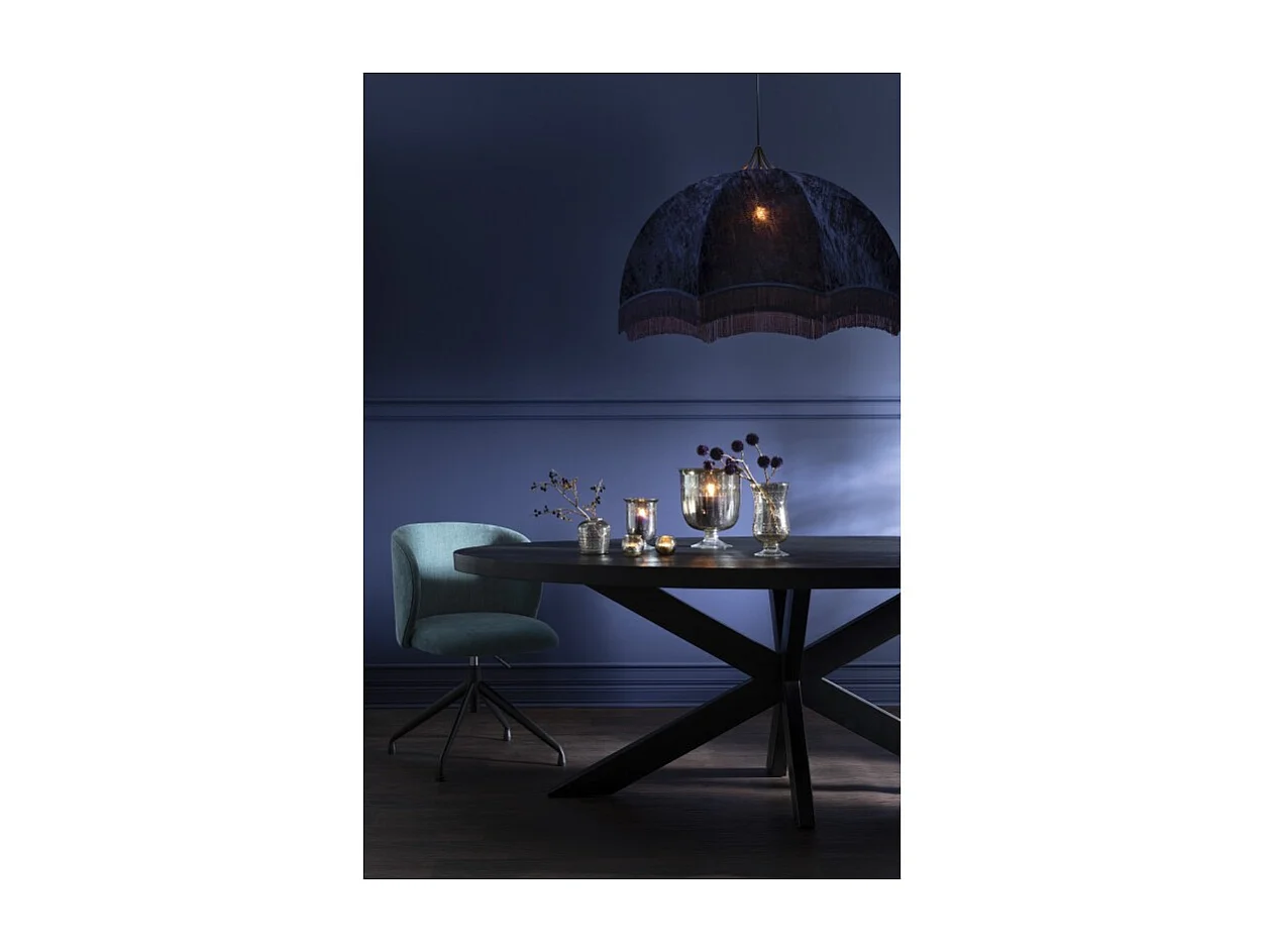 Suspension en métal et velours Mauve 95x95x50cm