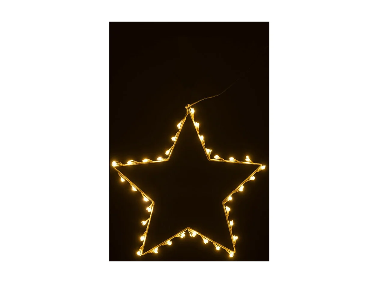 Estrella luminosa de metal blanco de 40x1x40 cm