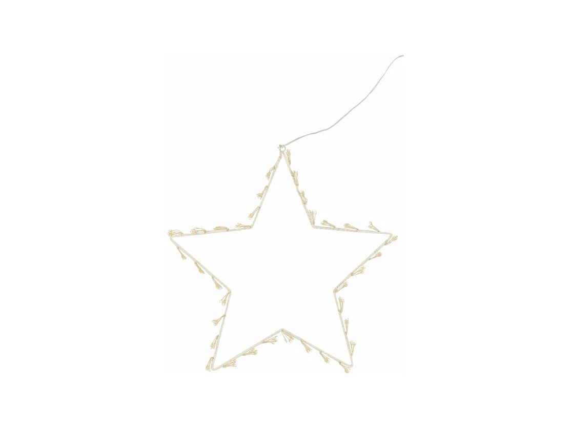 Stella luminosa in metallo bianco 40x1x40 cm