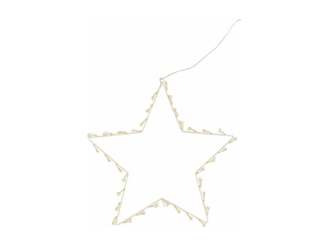 Stella luminosa in metallo bianco 40x1x40 cm