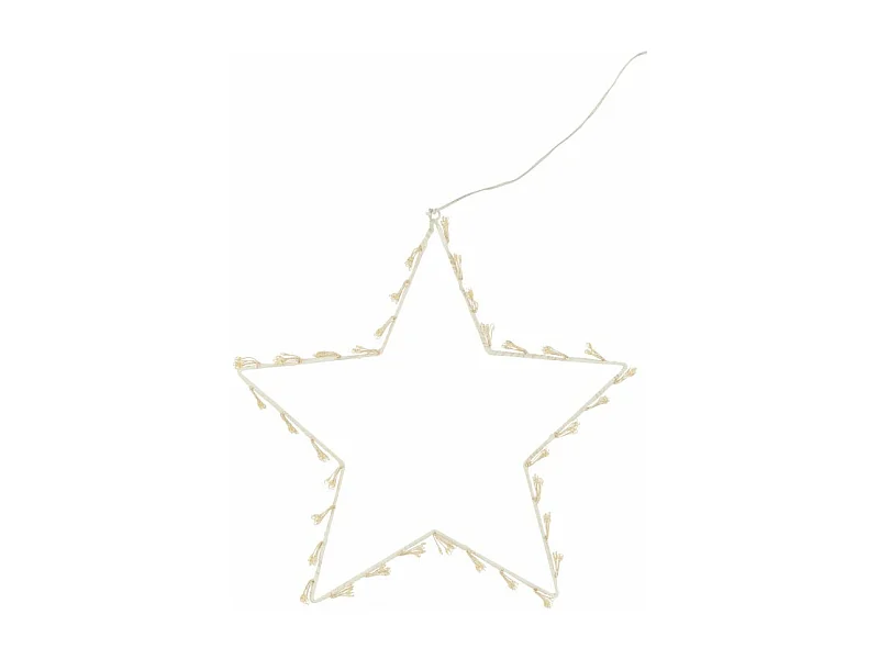 Stella luminosa in metallo bianco 40x1x40 cm