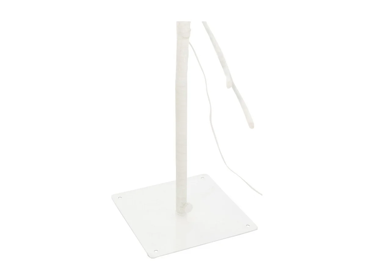 Albero spoglio con LED in metallo bianco 90x90x200 cm