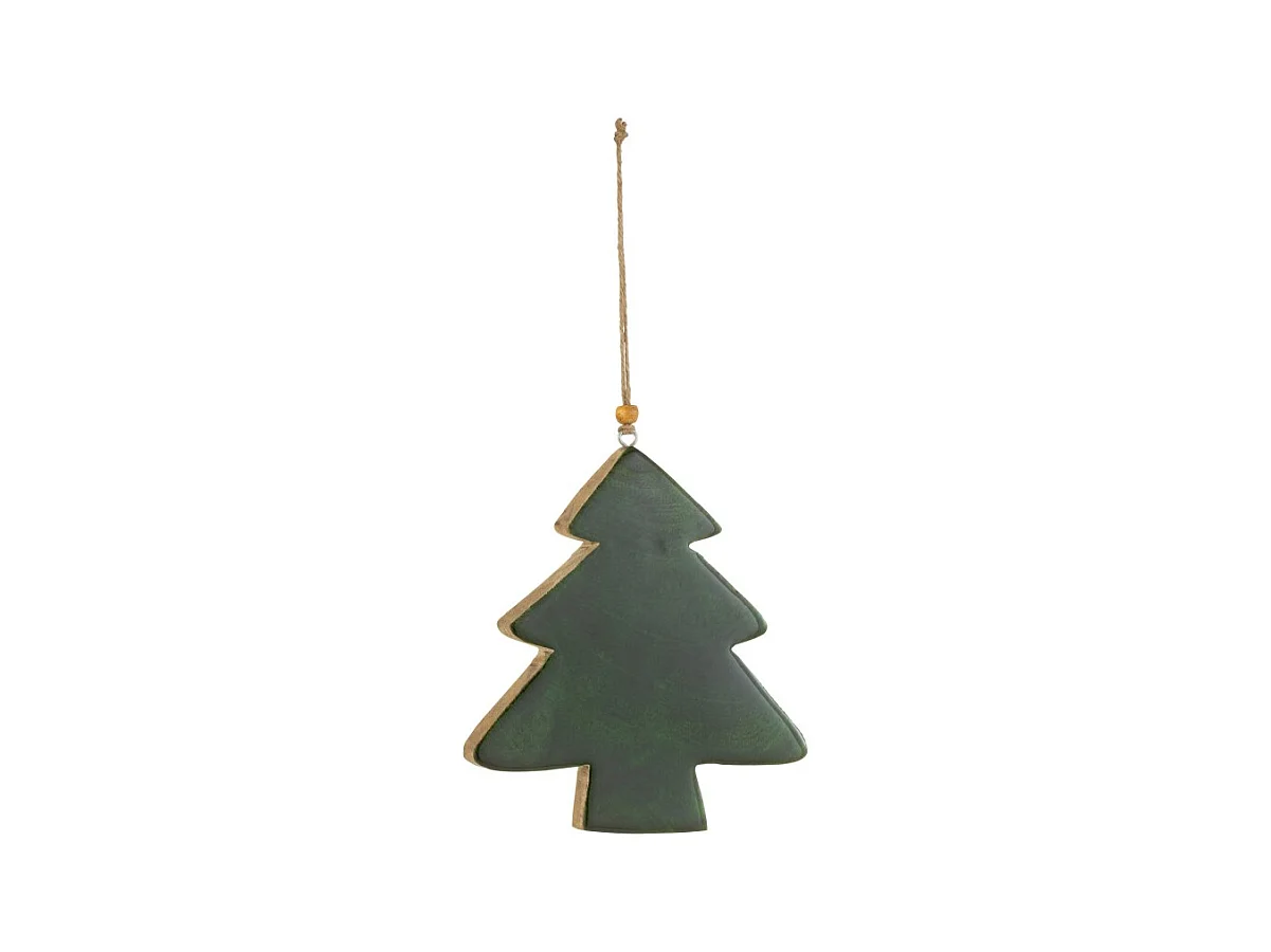 Sospensione albero in legno verde 16x15x1,5 cm