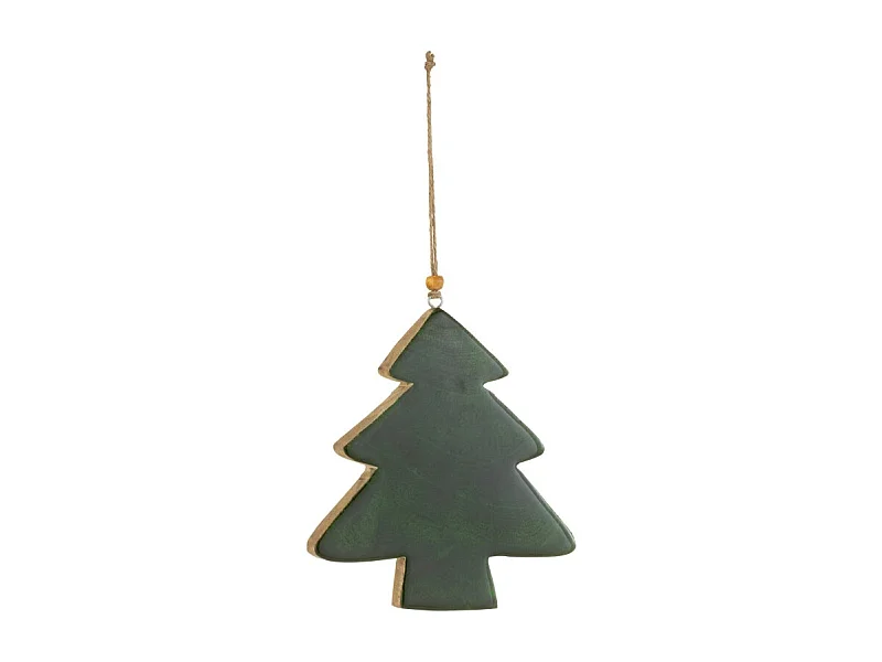 Sospensione albero in legno verde 16x15x1,5 cm