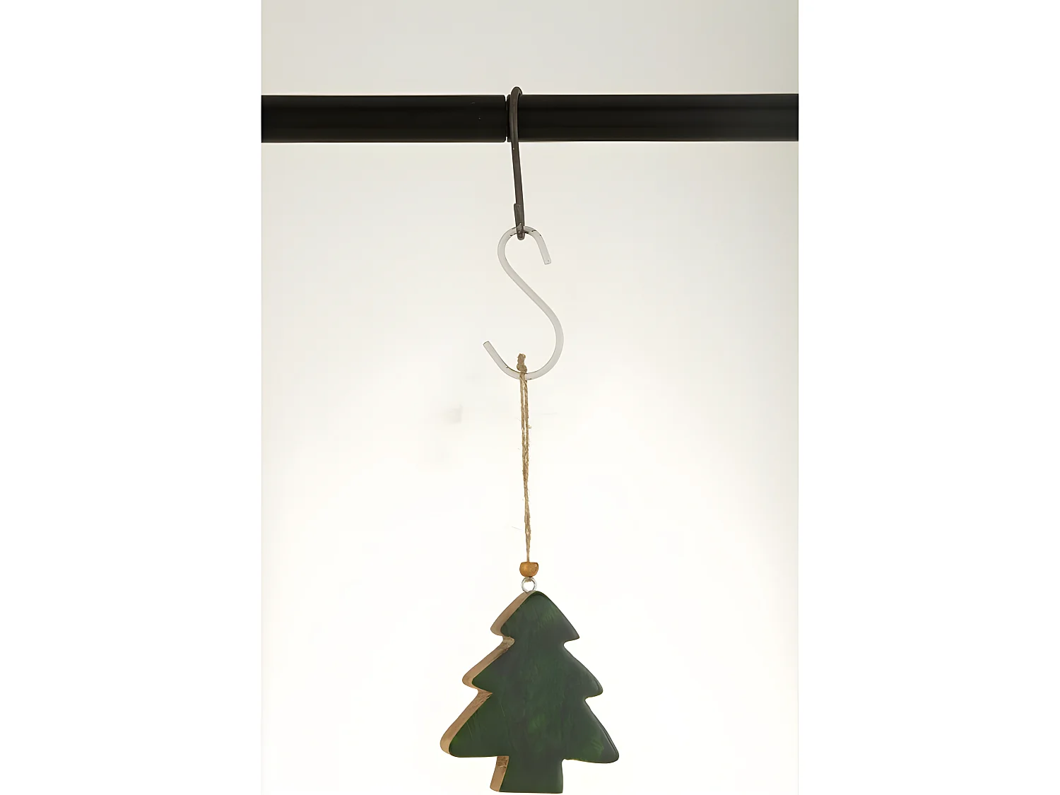 Abete da appendere in legno verde 10,5x9,5x1,5 cm