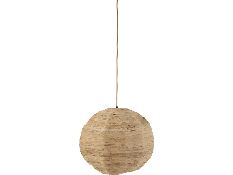 Suspensión bola de madera natural 50x50x45cm