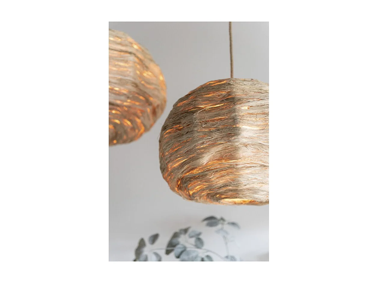 Suspension boule en bois Naturel 50x50x45cm
