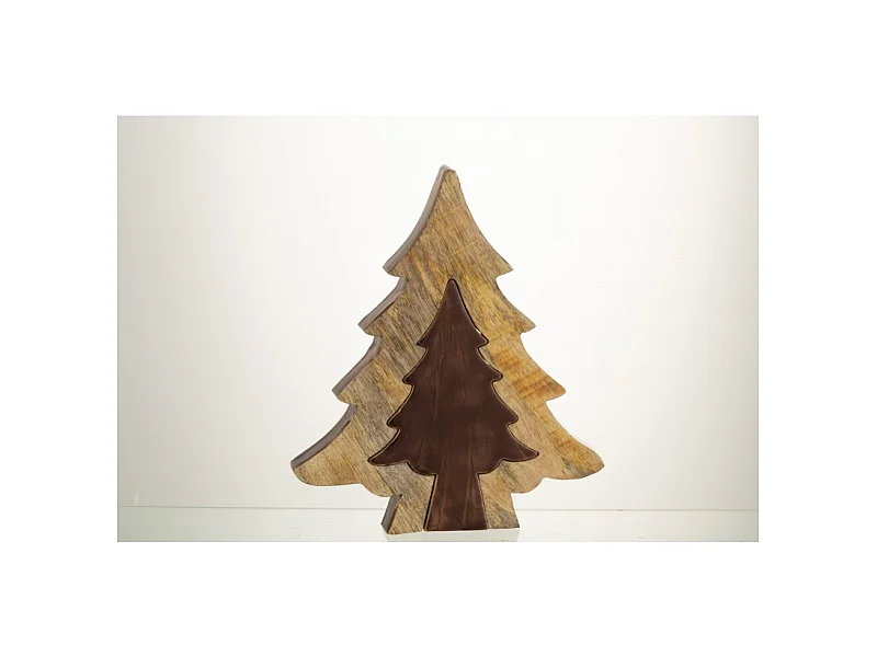 Puzzle di legno marrone abete 30x26x3.5cm
