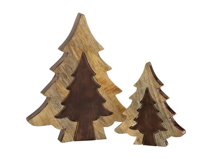 Puzzle di legno marrone abete 30x26x3.5cm