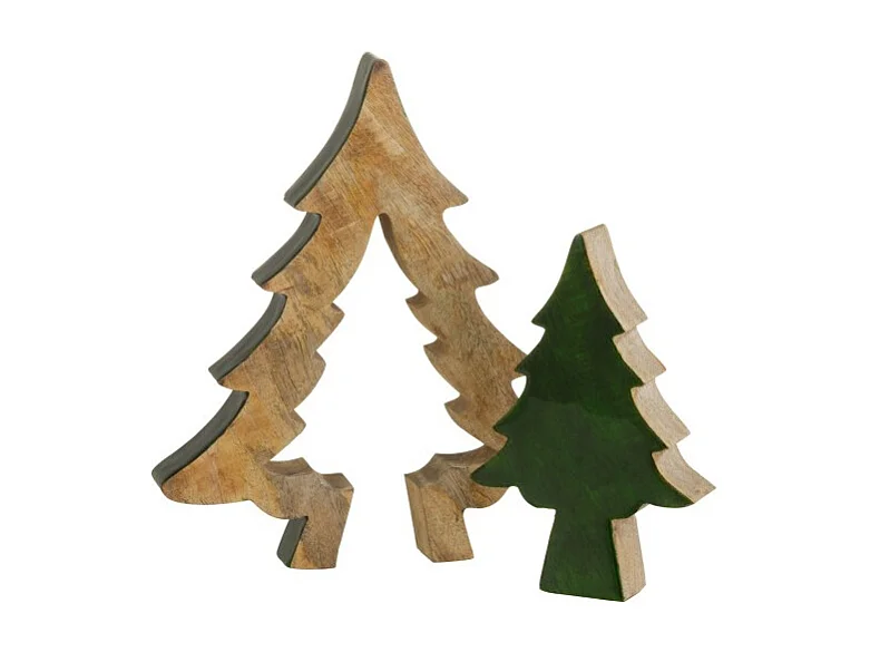 Puzzle de árbol de Navidad de madera verde 30x26x35cm