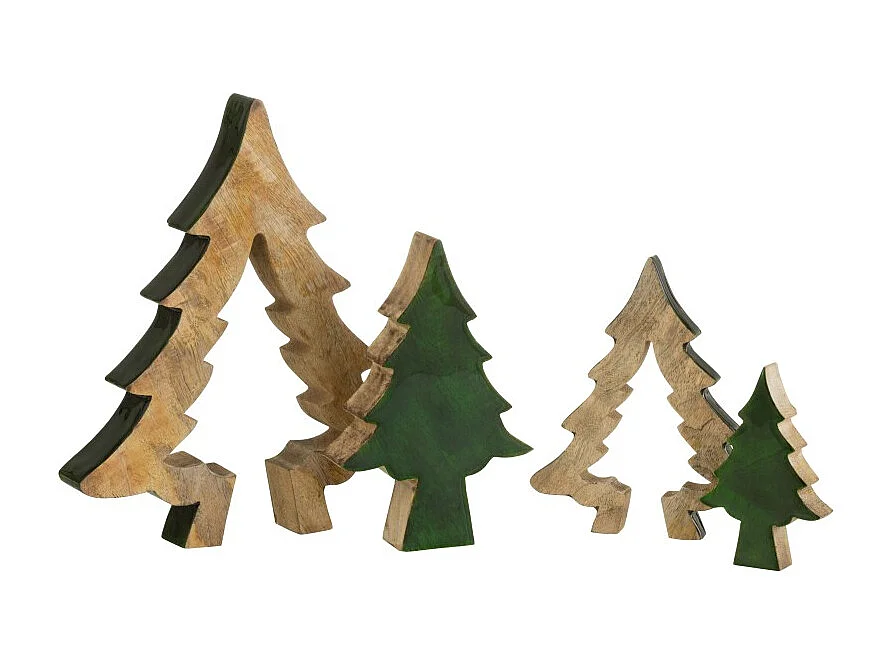 Puzzle de árbol de Navidad de madera verde 30x26x35cm