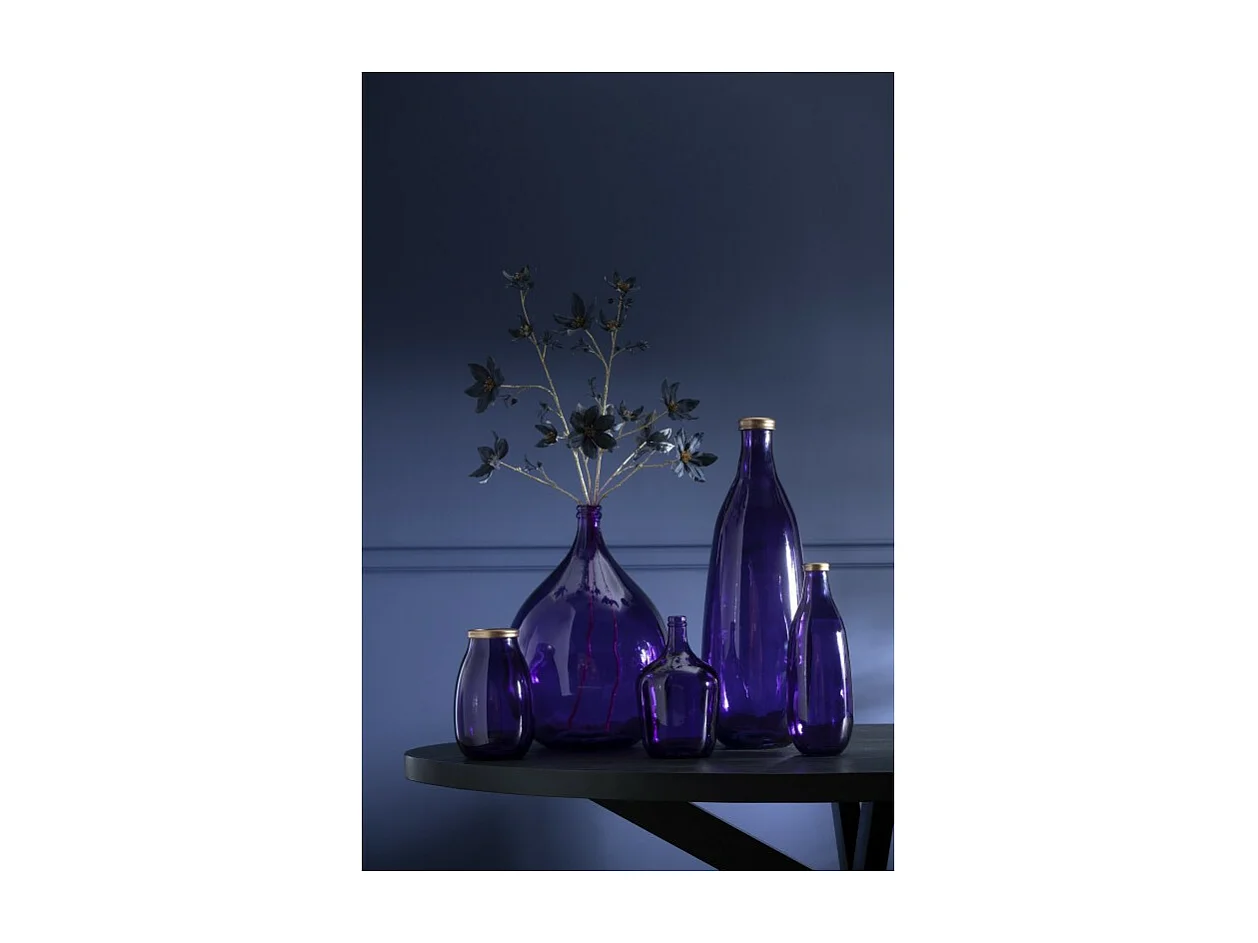 Vase en verre mauve 25x25x75 cm