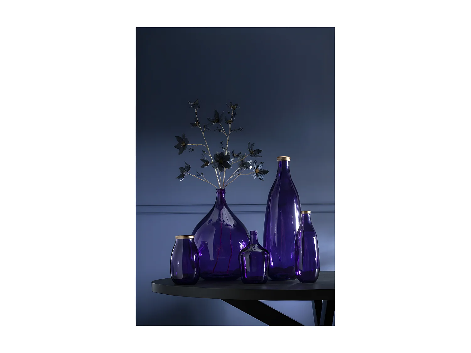 Dama juana de vidrio violeta 40*40*56cm