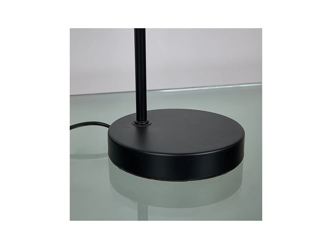 Lampara de sobremesa de 46cm con tulipa de cuerda en forma de cilindro natur