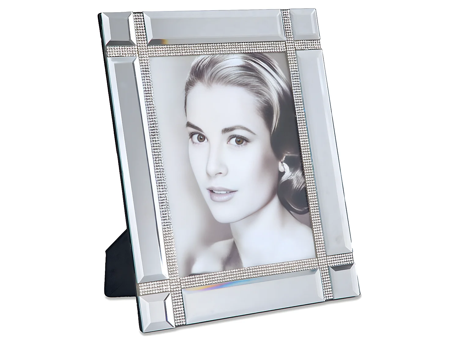 Portafoto de espejo para foto 15*20 detalle de brillantes lucca