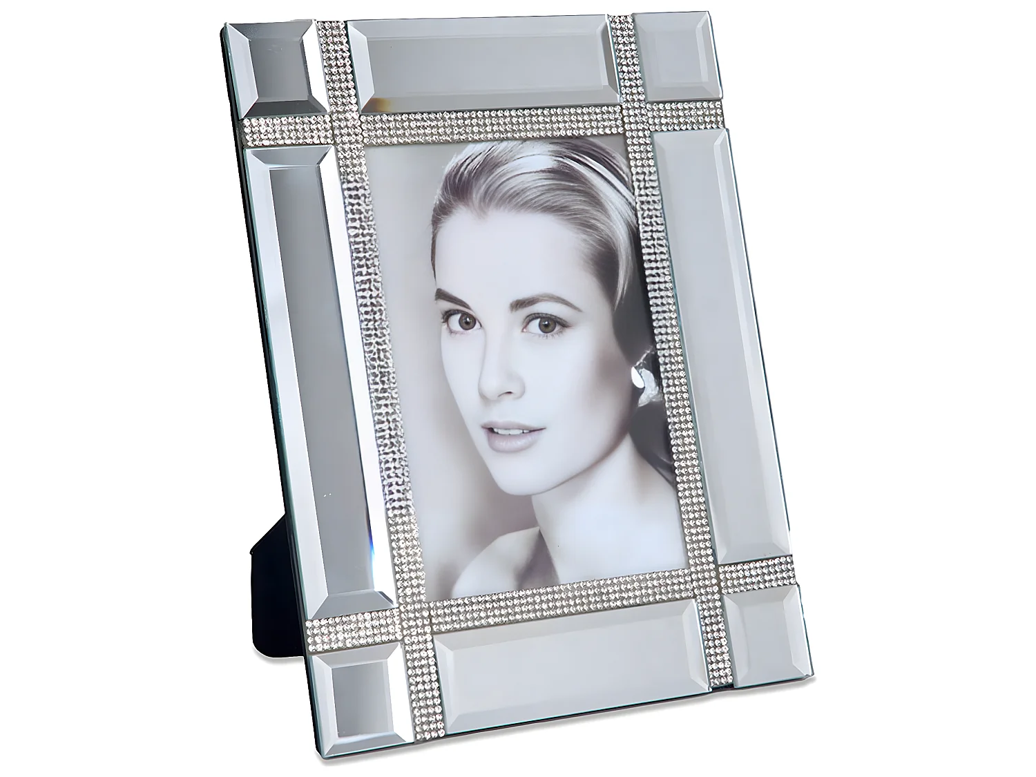 Portafoto de espejo para foto 10*15 con detalle de brillantes lucca