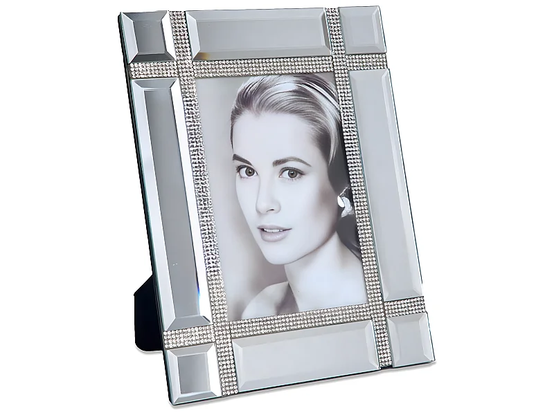 Portafoto de espejo para foto 10*15 con detalle de brillantes lucca