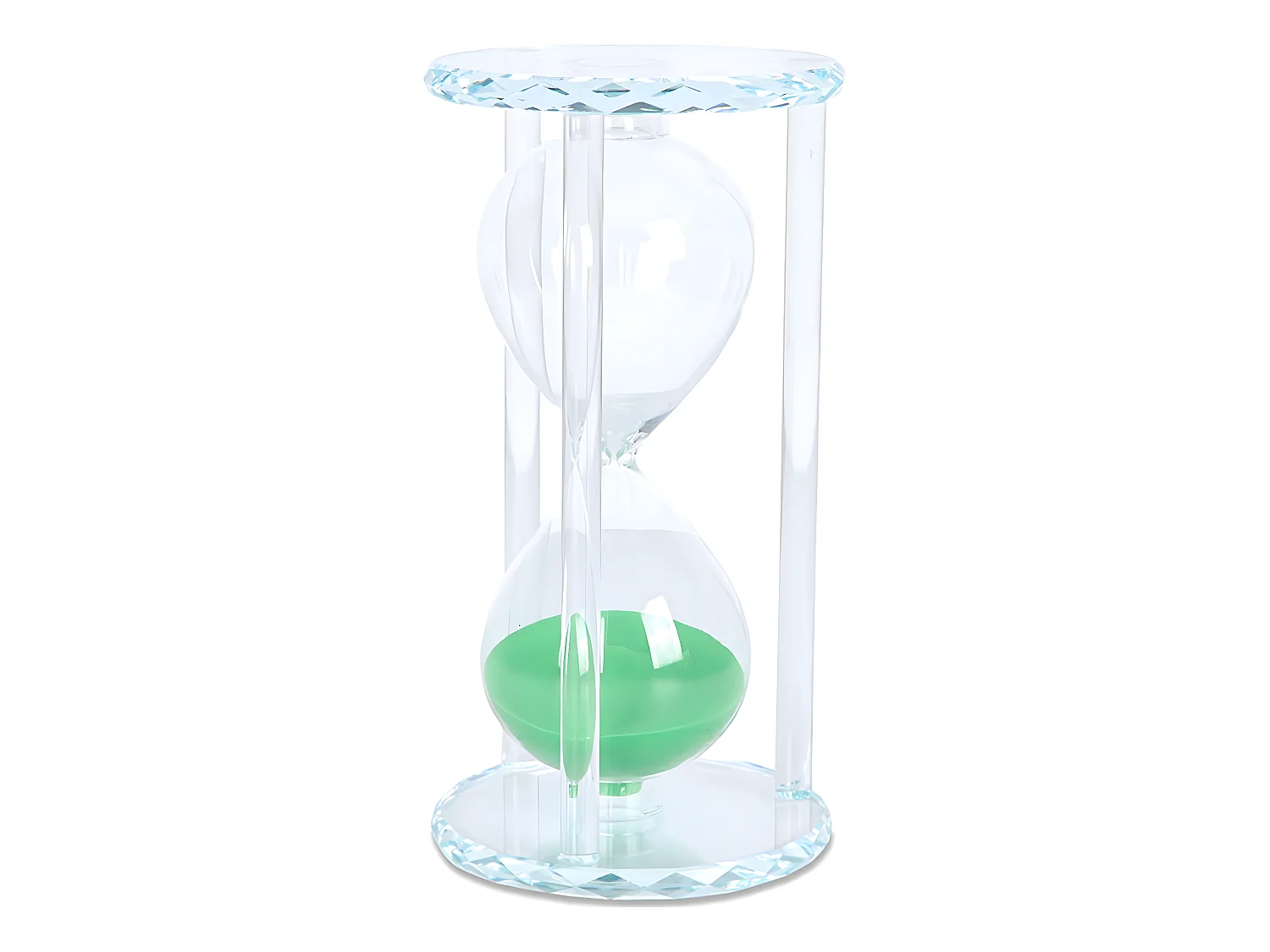 Reloj de arena de cristal arena verde sandy