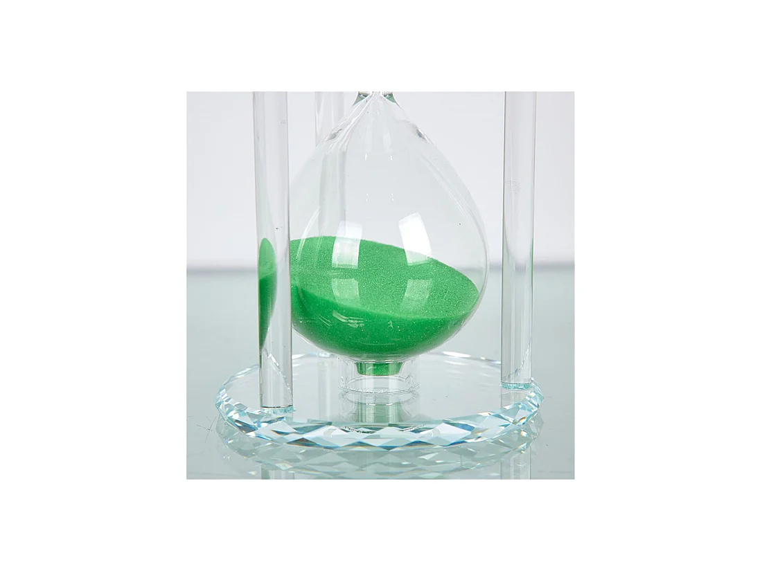 Reloj de arena de cristal arena verde sandy