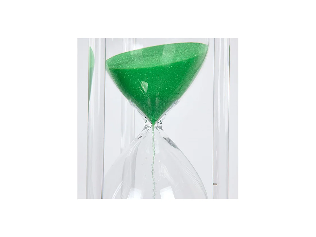 Reloj de arena de cristal arena verde sandy