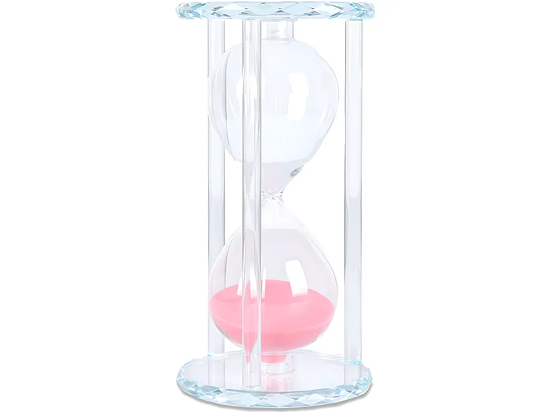 Reloj de arena de cristal arena fucsia sandy