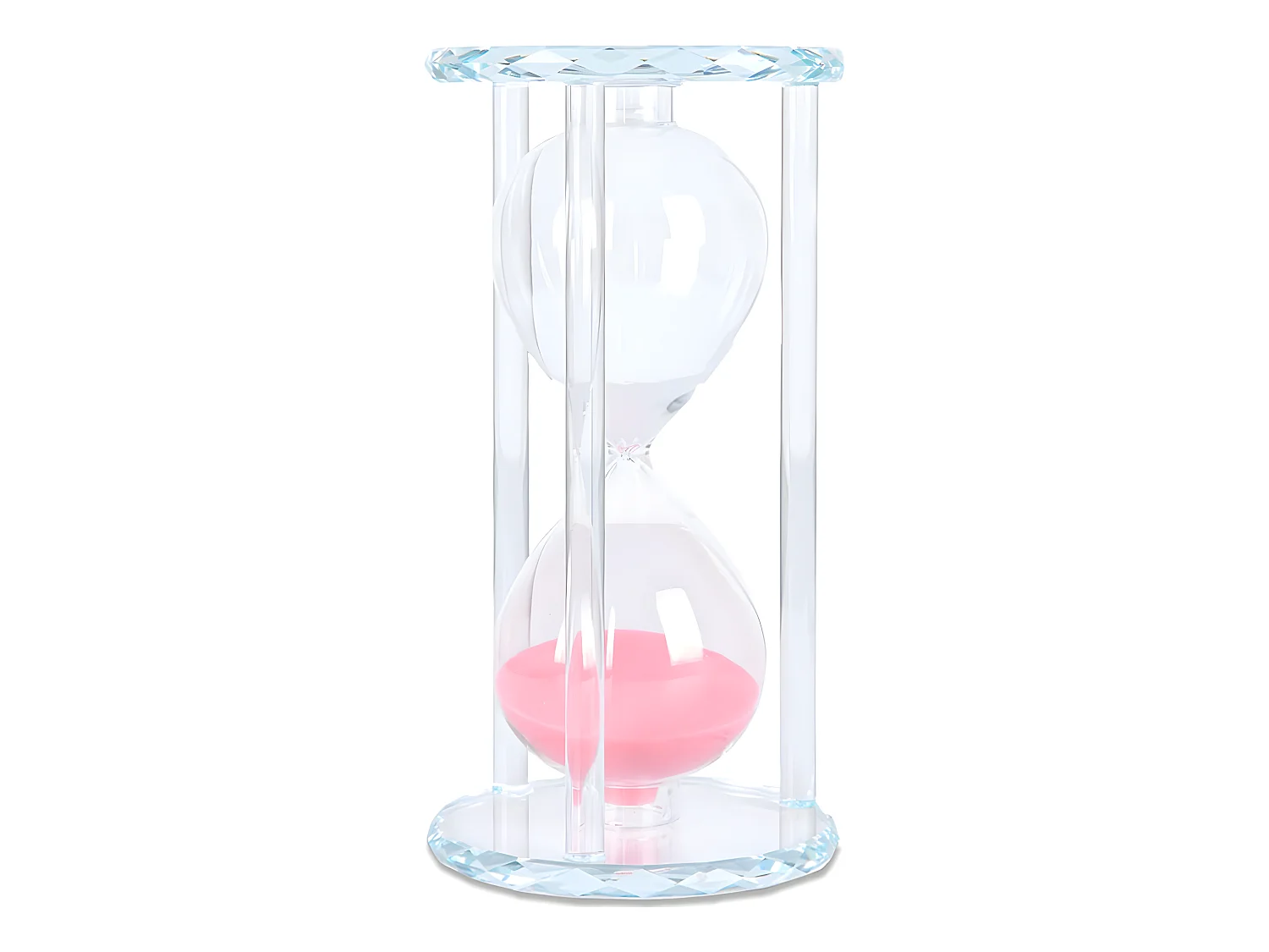 Reloj de arena de cristal arena fucsia sandy