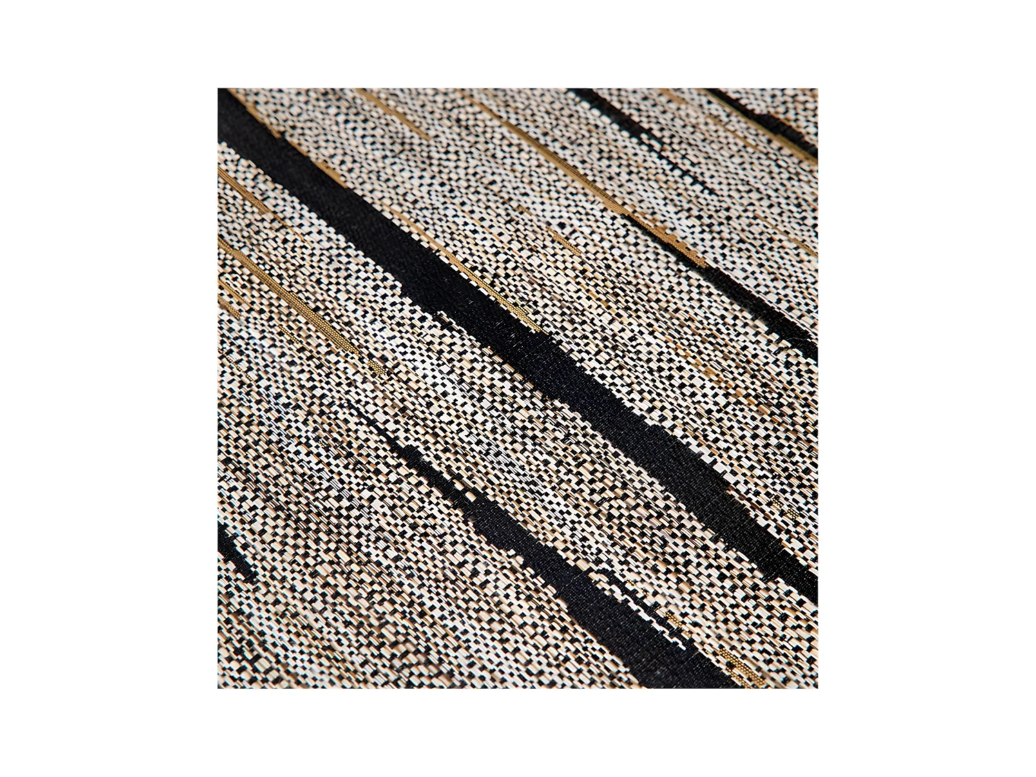 Camino de mesa en tela tipo rustico en tonos gris y negro lulo