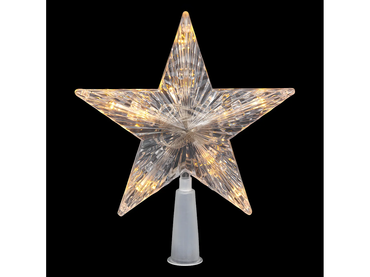 Déco Sapin de Noël Cimier lumineux Étoile 10  LED Blanc chaud