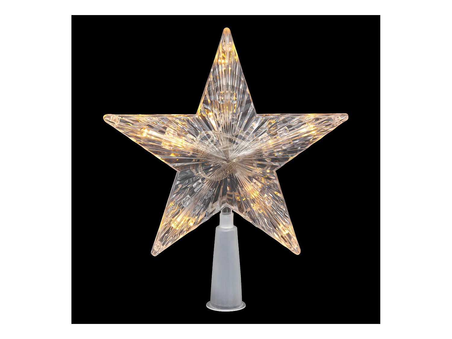 Déco Sapin de Noël Cimier lumineux Étoile 10  LED Blanc chaud