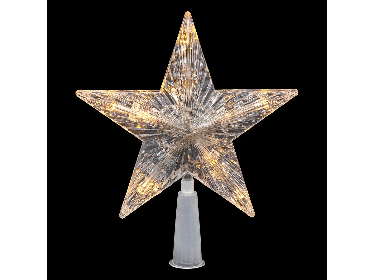 Déco Sapin de Noël Cimier lumineux Étoile 10  LED Blanc chaud