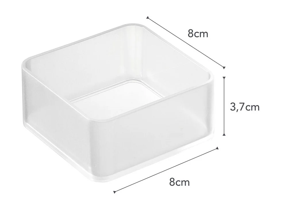 Set de 2 rangements empilables Tower 8 x 8 x 3,7 cm