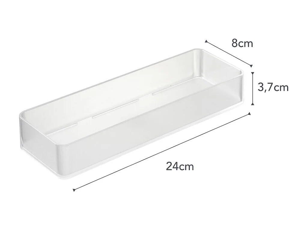 Set de 2 boîtes de rangement empilables Tower 24 x 8 x 3,7 cm
