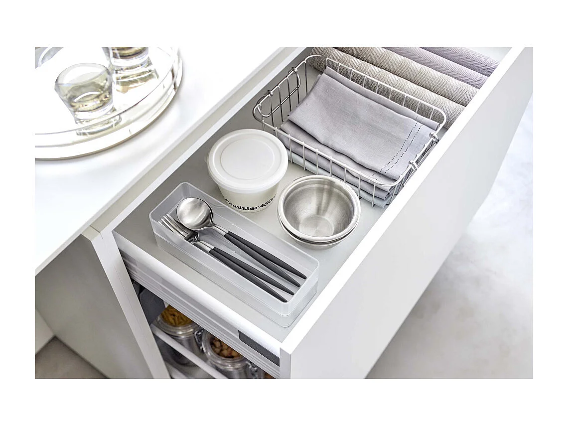 Set de 2 boîtes de rangement empilables Tower 24 x 8 x 3,7 cm