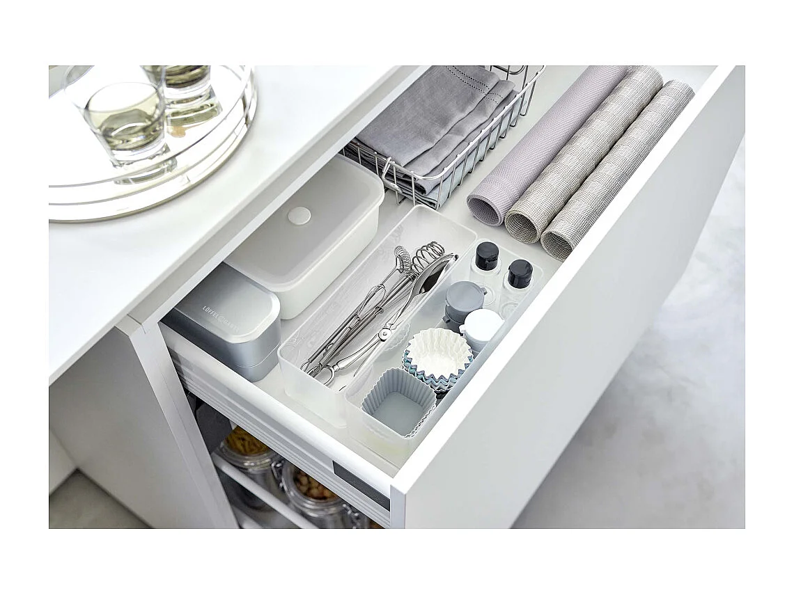 Set de 2 boîtes de rangement empilables Tower 24 x 8 x 7,2 cm