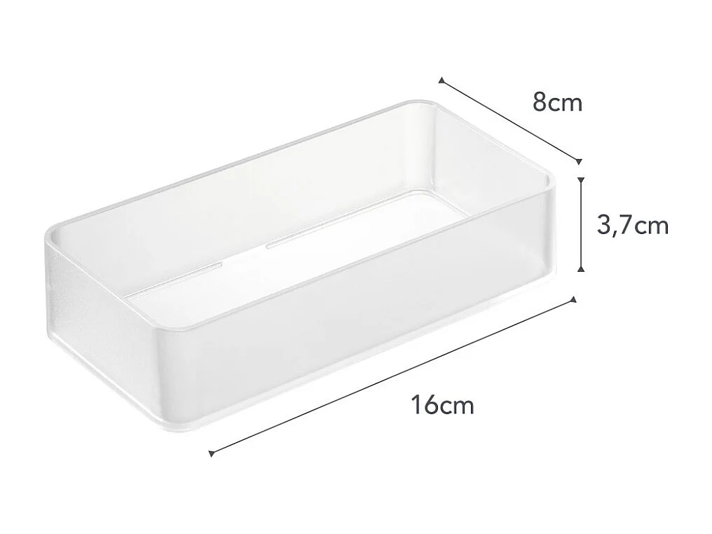 Set de 2 boîtes de rangement empilables Tower 16 x 8 x 3,7 cm