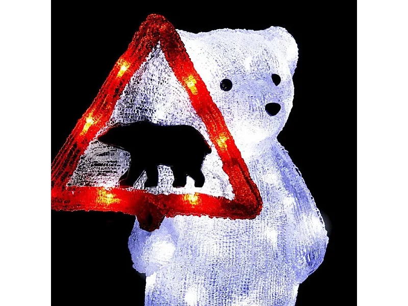 Déco lumineuse Ours 50 LED Blanc H 40 cm