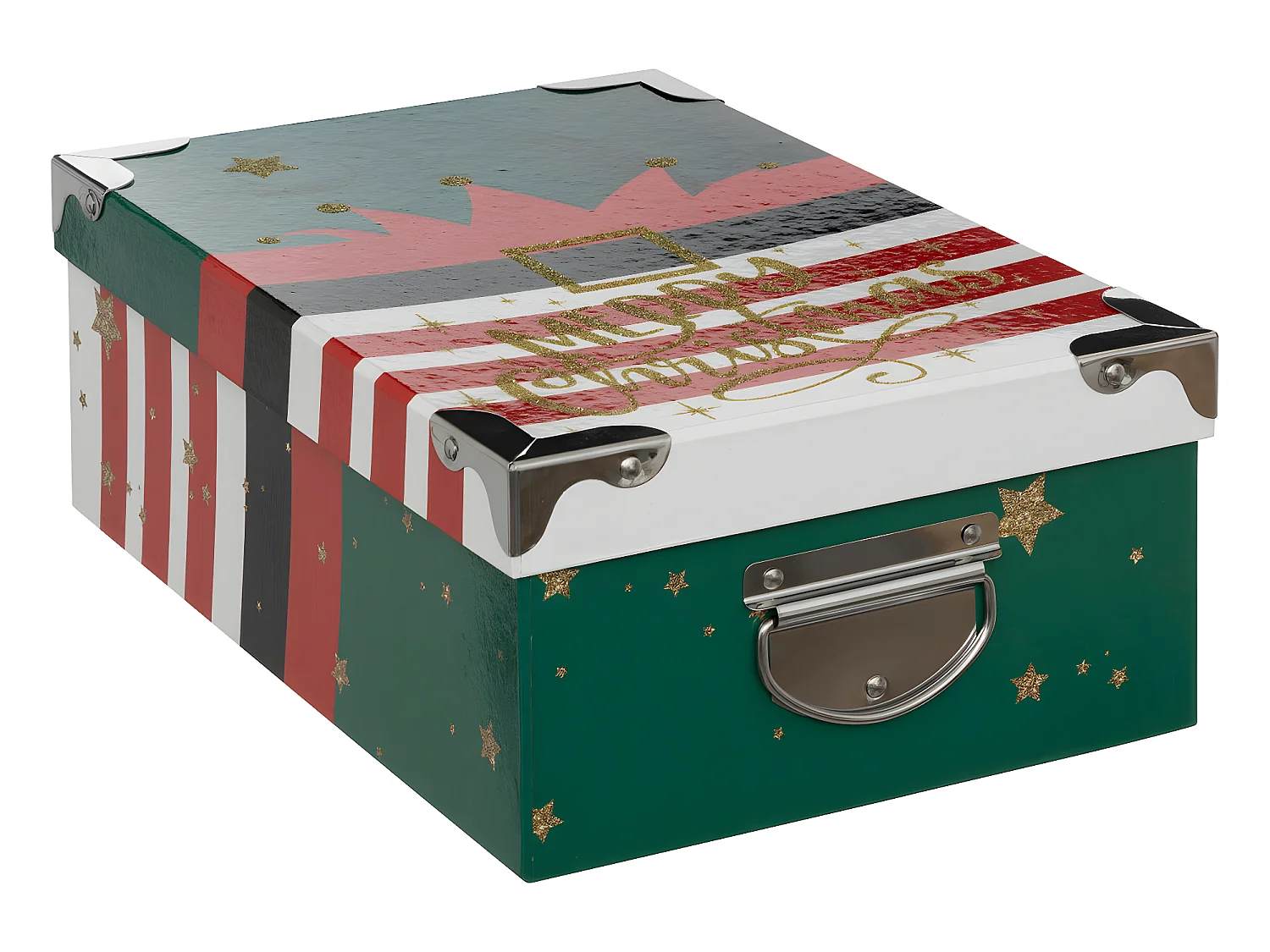 Lot de 6 Boîtes de rangement coins en métal déco Lutin