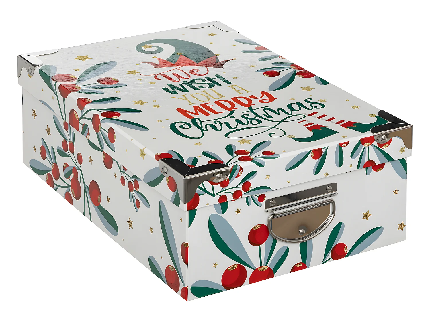 Lot de 6 Boîtes de rangement coins en métal déco Lutin