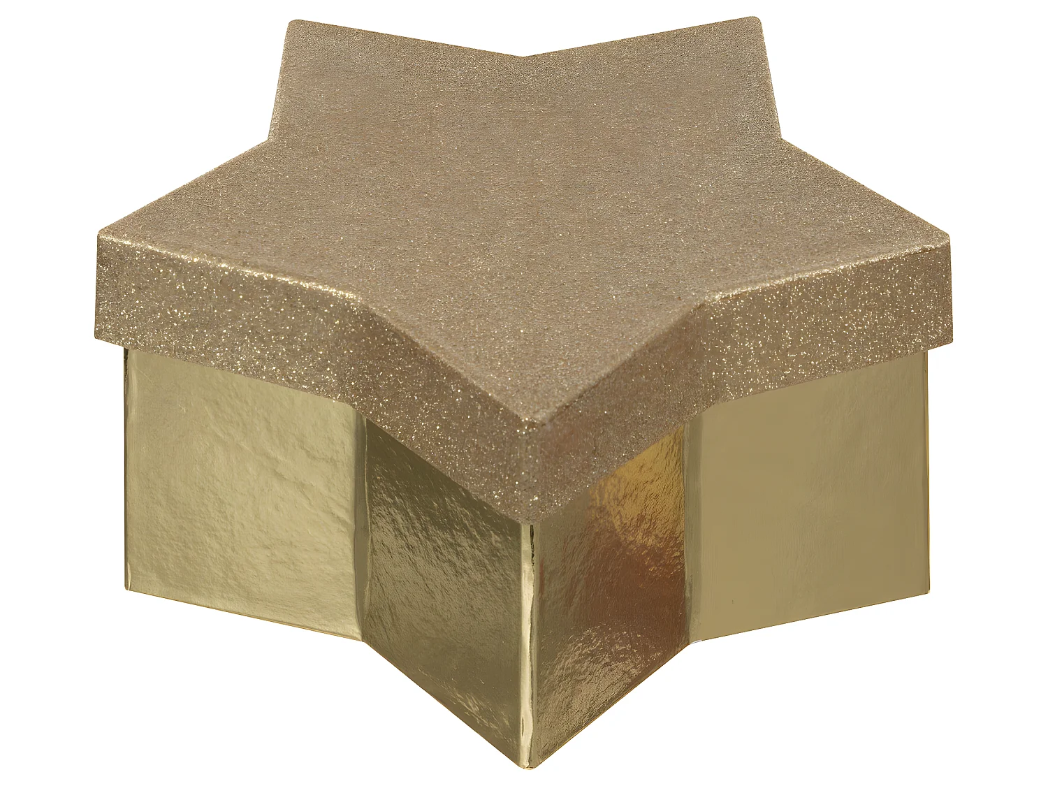 Lot de 4 Boîtes Étoiles doré et rouge