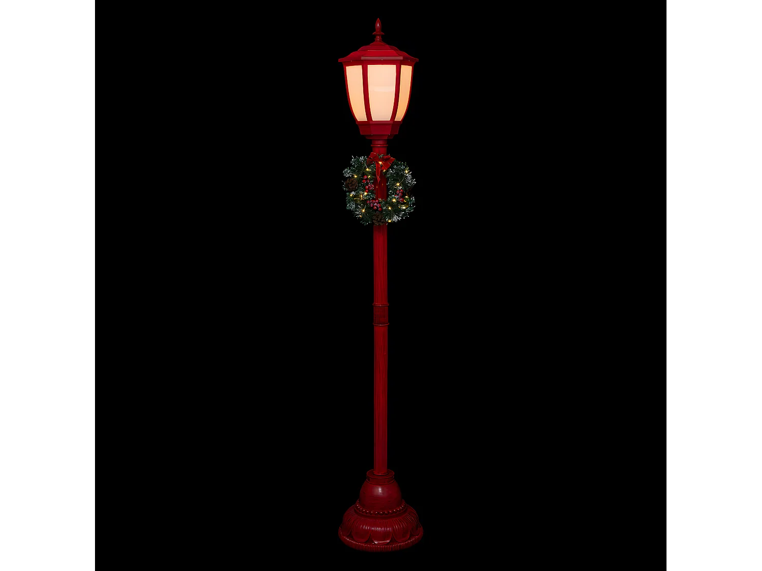 Déco lumineuse intérieur Lampadaire Rouge 1 Lanterne 74 LED