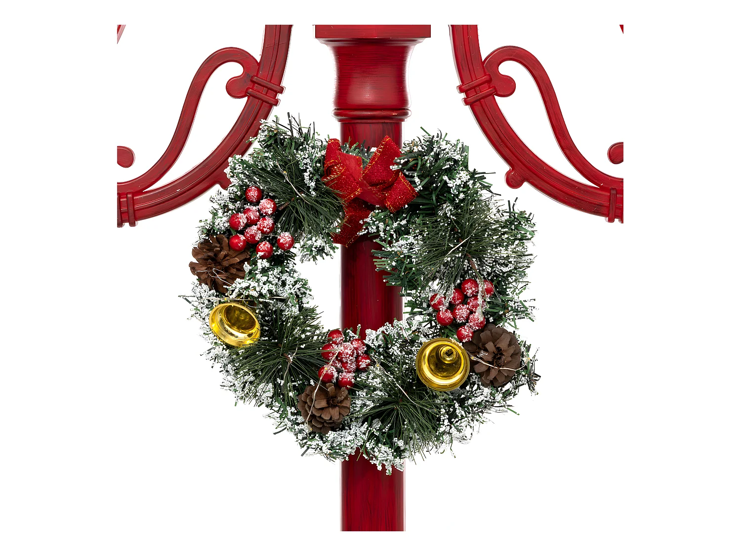 Déco lumineuse intérieur Lampadaire Rouge 3 Lanternes 158 LED