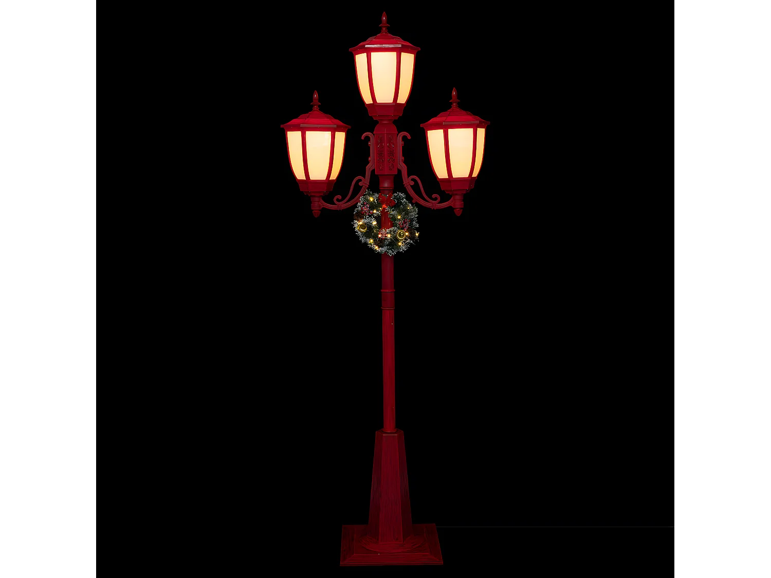 Déco lumineuse intérieur Lampadaire Rouge 3 Lanternes 158 LED