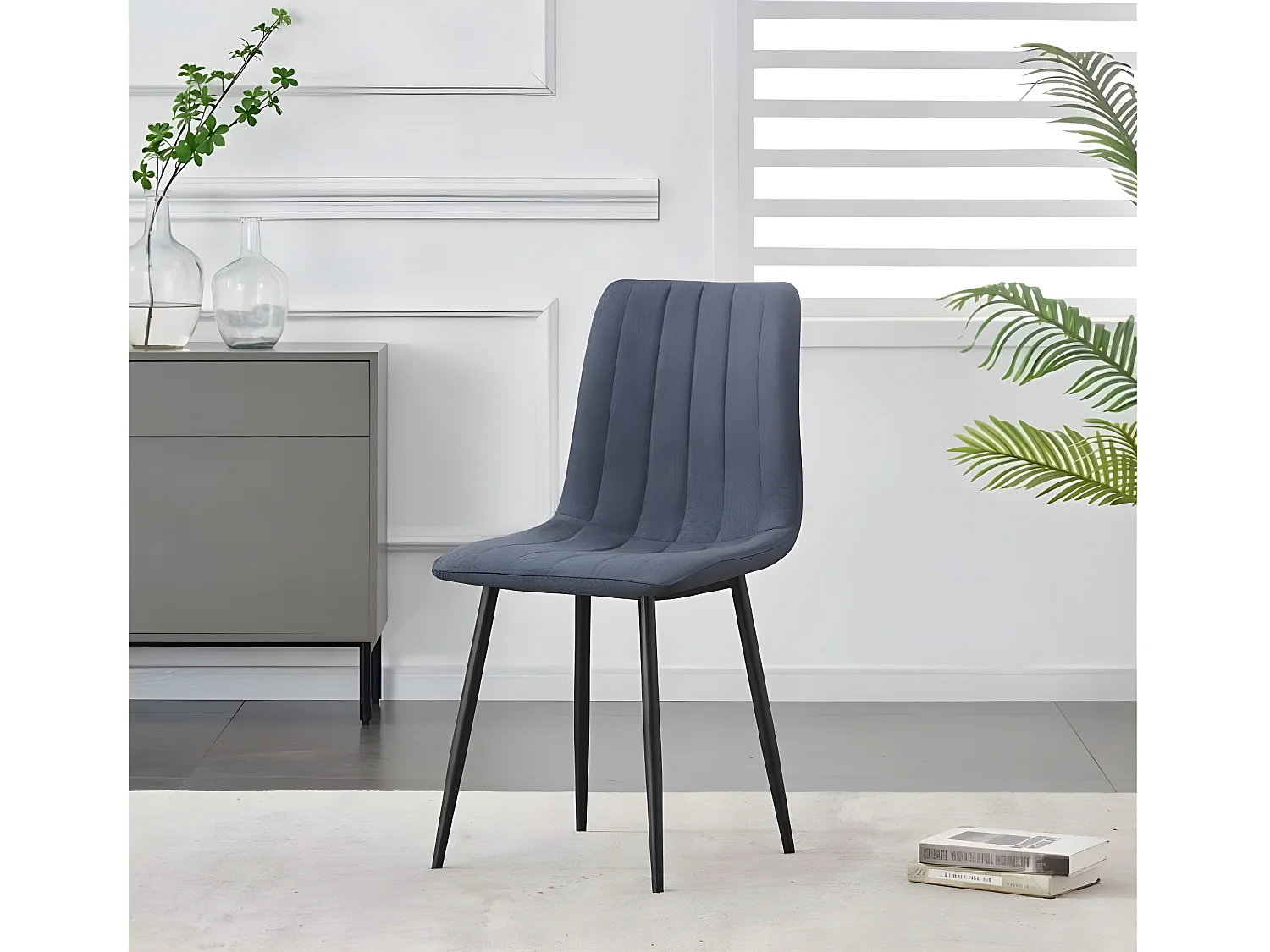 Chaise Cosmo/Métal et tissu/