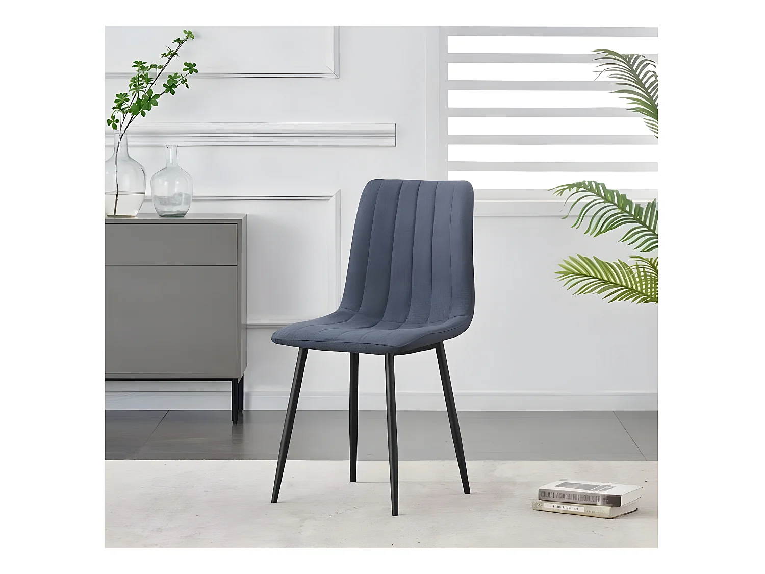 Chaise Cosmo/Métal et tissu/