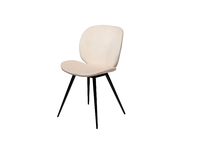 Chaise Venedy/Tissu-Vellours/Beige