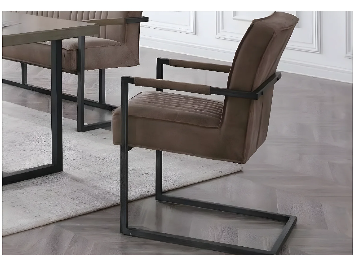 Stuhl Tilier/Stoffbezug/Grau