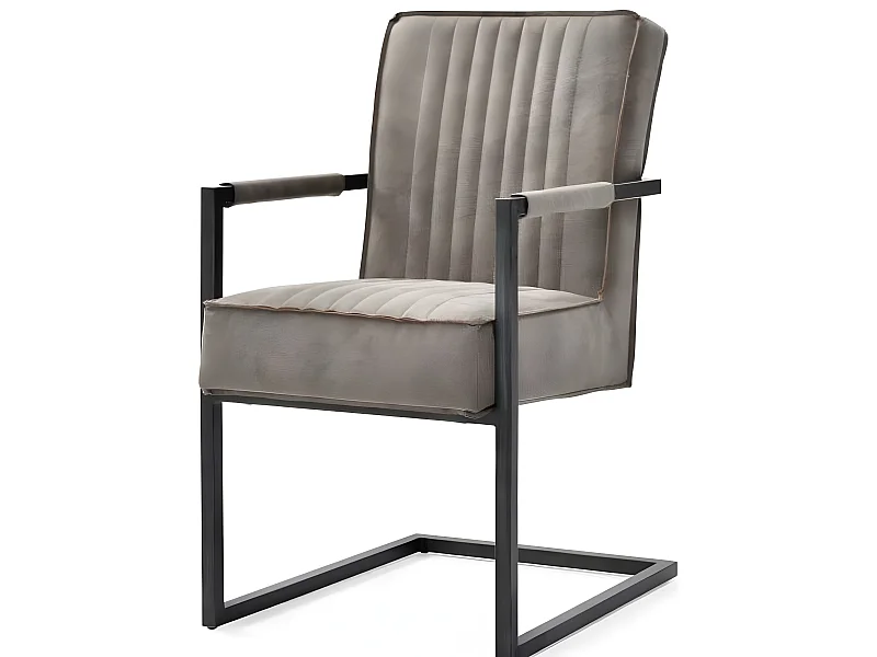 Chaise Tilier/Tissu/Gris