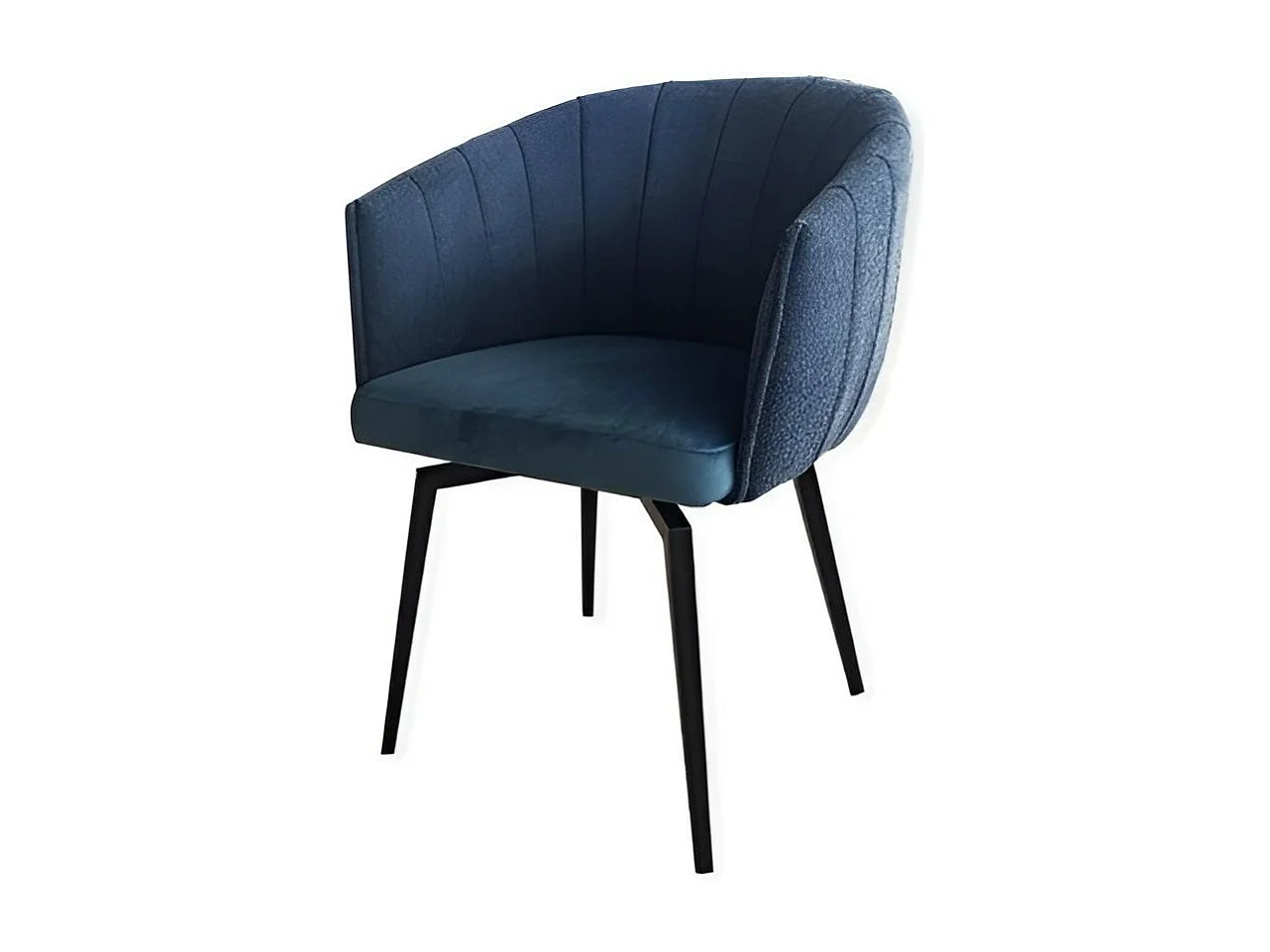 Chaise Vini/Tissu/Bleu