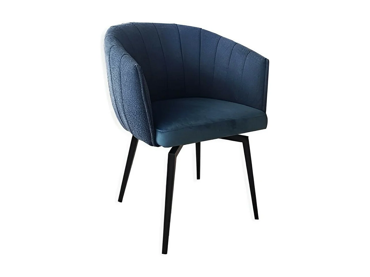 Chaise Vini/Tissu/Bleu