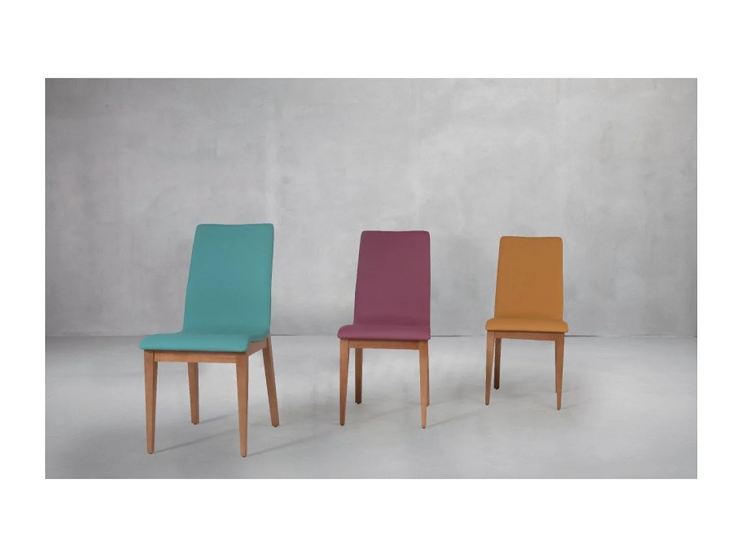 Sedia Solida/Similpelle/Blu-Verde